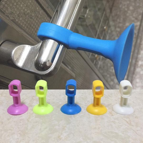

1/5pcs doorknob wall mute crash pad cushion cabinet door handle lock attached silicone anti-collision ser catches & closers