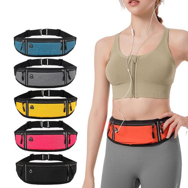 

outdoor bags sports waist bag for men and women waterproof with reflective earphone hole multifunctional equipment fitness riding