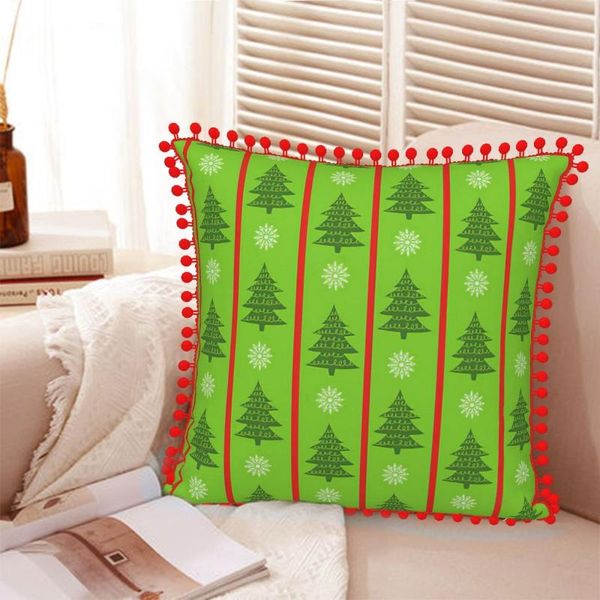 

pillow christmas trees plush cushion cover pillowcase sofa cushions cases covers home decor