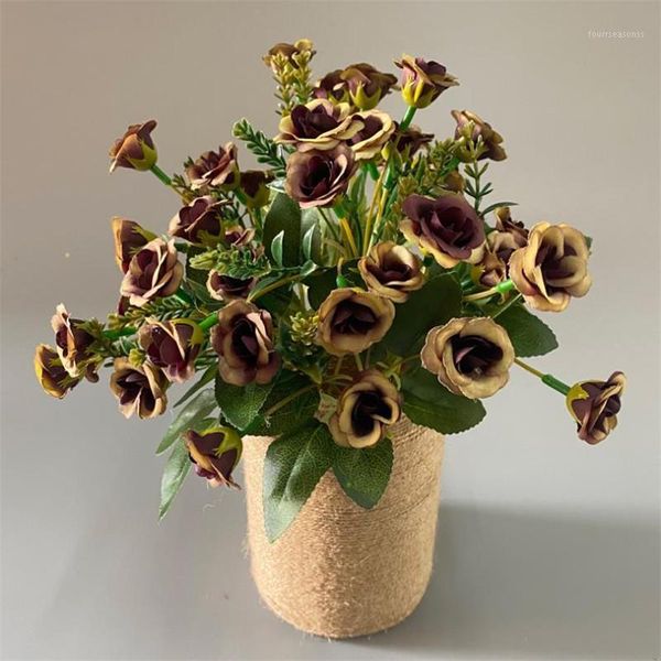 

one fake mini rose (5 stems/bunch) 11.81" length simulation autumn roses for wedding home decorative artificial flowers & wreaths1