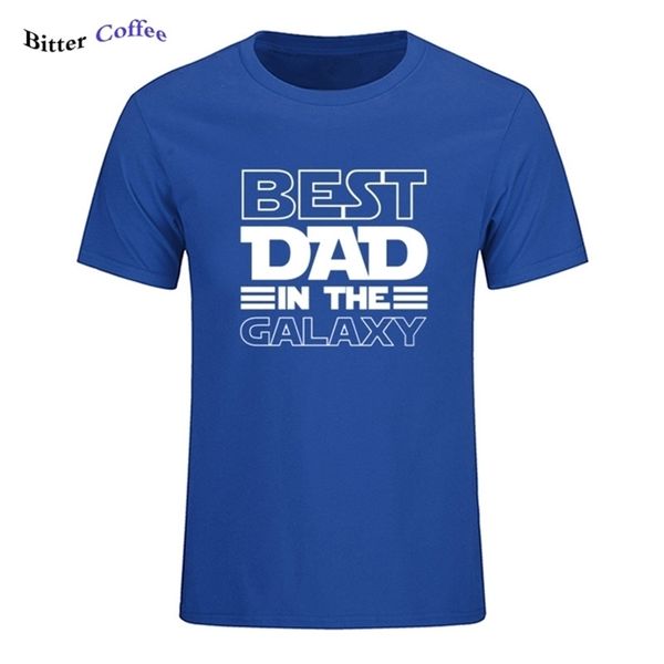 Папа в футболке галактики смешные отцов день подарок день рождения для мужчин муж Летняя хлопковая футболка футболка 210716