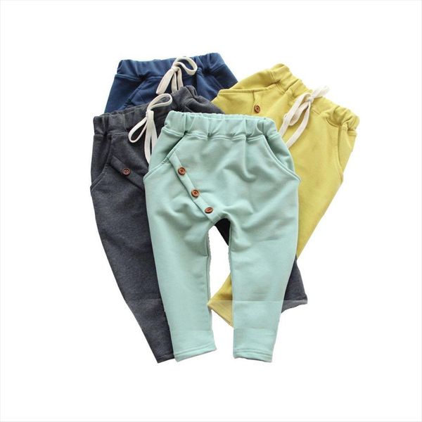 

boys pants solid cotton kids spring autumn clothes children harem for baby boy trousers, Blue