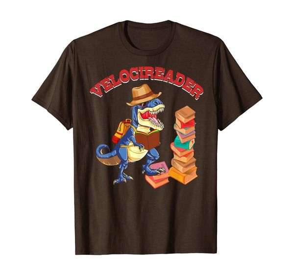 

velocireader tee-awesome velociraptor - back to school gift t-shirt, White;black