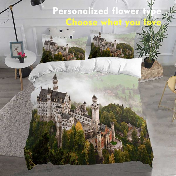 

germany new swan castle frosted three piece bedding four piece set