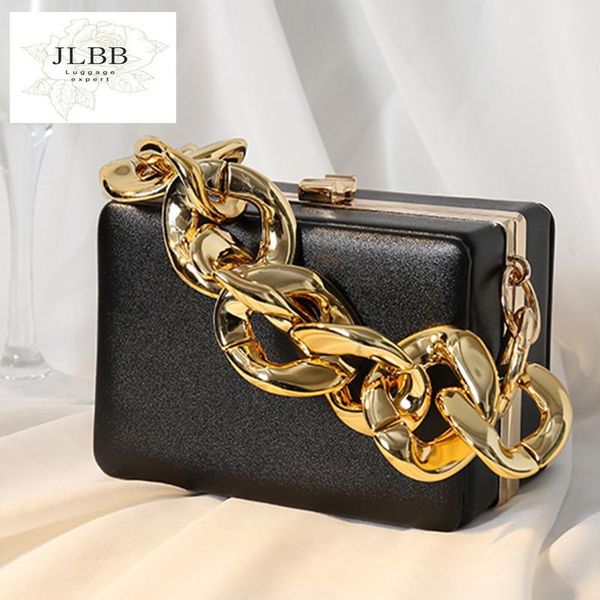 

evening bags box clutch purse elegant black wedding party handbag chain shoulder