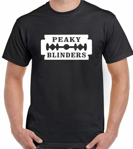 

peaky blinders t-shirt shelby brothers bros razor blade mens, White;black