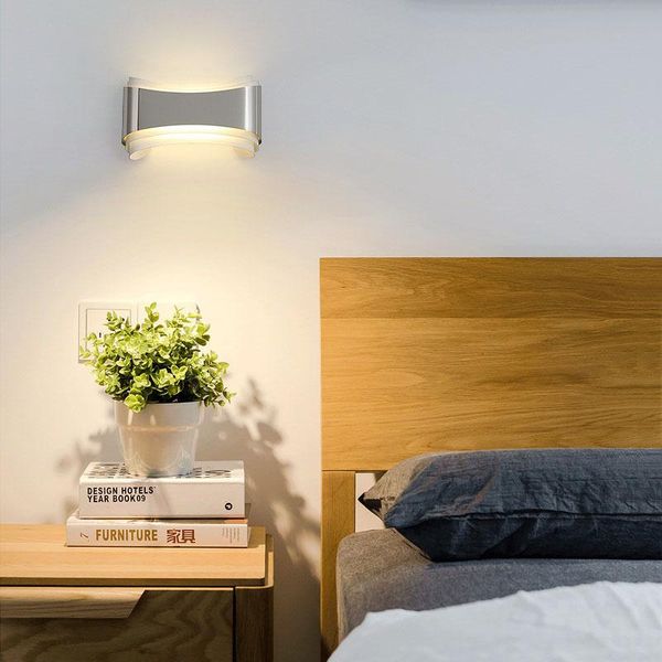

wall lamp bedroom metal body acrylic lampshade modern simple style indoor lighting fixtures led bulb