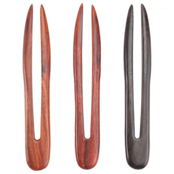 

3pcs wooden u shaped hair stick retro pin accessory for ladies clips1