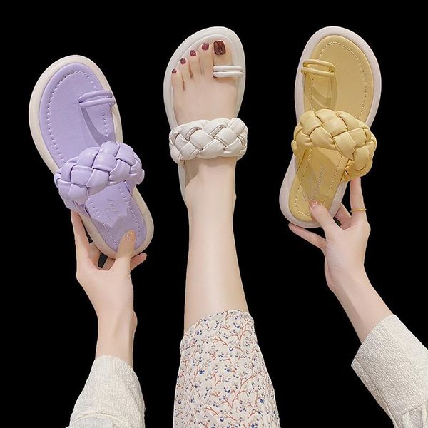 

slippers rubber flip flops shoes woman 2021 female luxury slides low hawaiian designer summer flat rome fabric fashion pu ho, Black