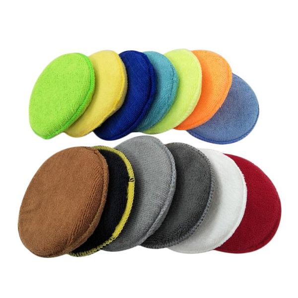 

car sponge 10 pcs microfiber wax applicator ultra-soft pads for (random color)