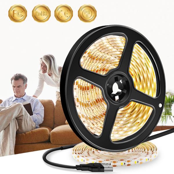 

strips usb 5v led strip light tape diode smd 2835 tiras neon ribbon diy 50cm 1m 2m 3m 4m 5m ruban waterproof