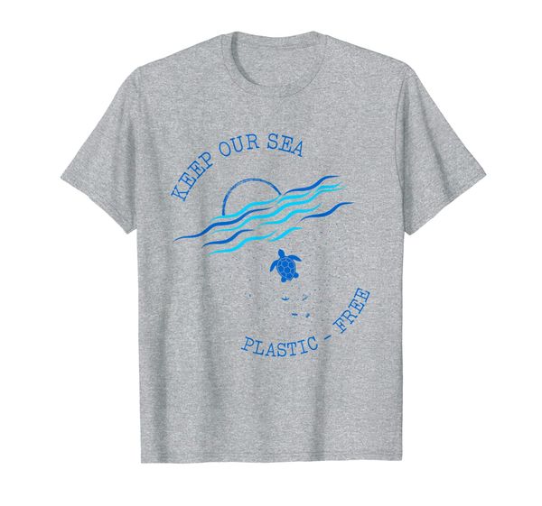 

keep the sea plastic turtle lovers t-shirt, White;black
