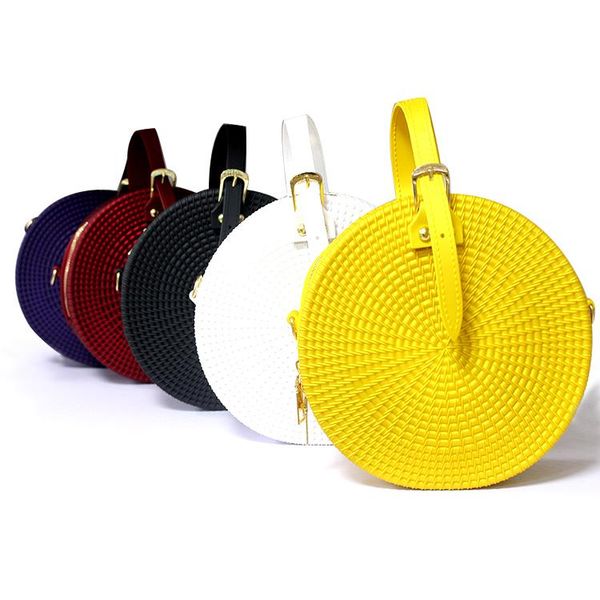 

gift wrap 2021 drop woman round rattan crossbody bags shoulder bag handbag jelly small phone