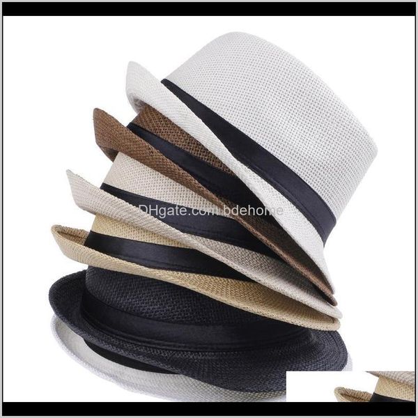 

stingy brim hats caps hats, scarves & gloves aessories drop delivery fashion womens mens fedora trilby gangster cap summer beach sun s, Blue;gray
