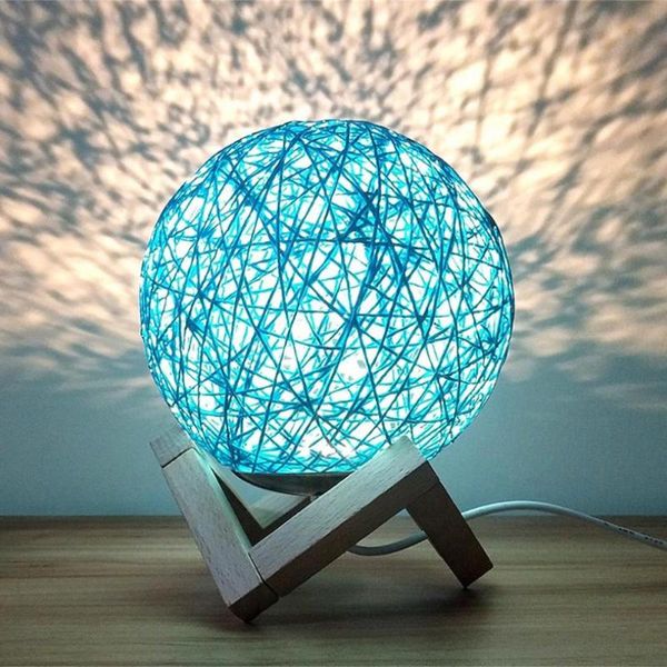 

novelty items creative starry sky projection lamp simple retro sepak takraw led night light usb button bedside decoration