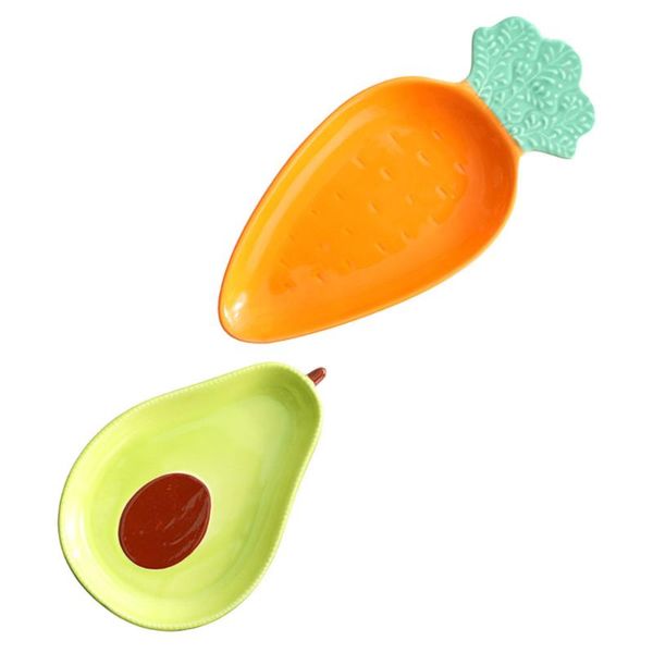 

dishes & plates 2pcs ceramic fruit decorative salad plate household creative snack