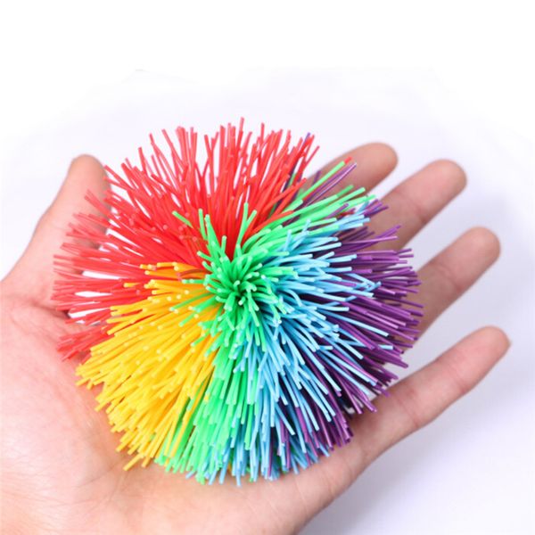 

new anti-stress 6cm/9cm rainbow fidget sensory ball baby funny stretchy ball stress relief kids autism special needs wholesale