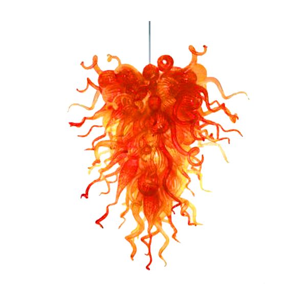 

creative orange color chandeliers lamp led lights art lighting murano glass chandelier lamps home decor