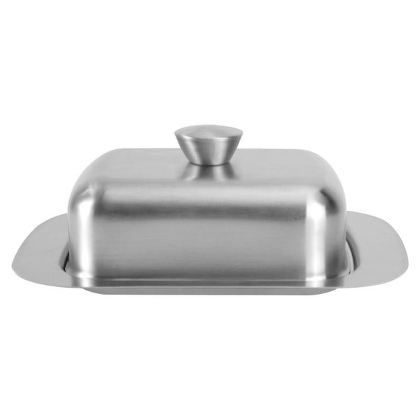 

dishes & plates 1pc safe butter dish storage box container (silver)