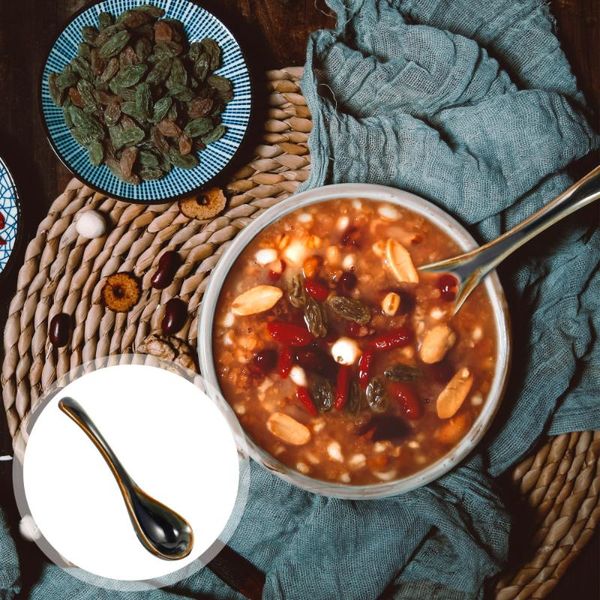 

2pcs ceramic soup spoons kitchen scoops tools dessert