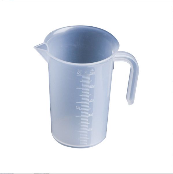 250ml / 500ml / 1000ml Beaker de laboratório plástico graduado copo de medição com punho ferramenta de cozinha da cozinha doméstica