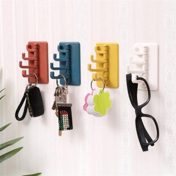 

hooks & rails home decor rotatable seamless adhesive hook strong bearing stick kitchen wall hanger bathroom supplies