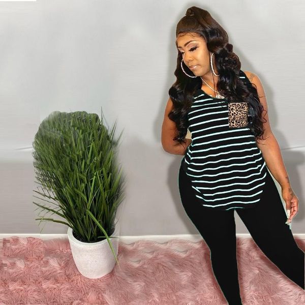 

plus size two piece set women summer tracksuit leopard striped and bodycon pants matching sets lounge wear outfits rv249 women's, White