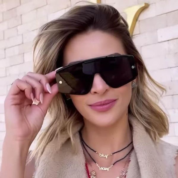 

sunglasses luxury women square oversized original brand design one piece sun glasses men fashion travel beach shades eyewear, White;black