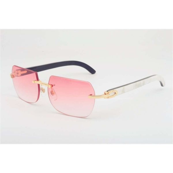 

direct sales of new natural mixed 8100906 personalized fashion black pattern horn 56-18-140mm sunglasses panda