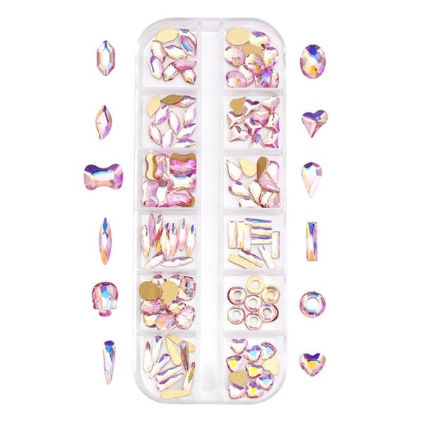 

nail art decorations y1uf 120 pieces crystals ab flat back rhinestones gems mixed diamond stone for clothes shoes bags, Silver;gold