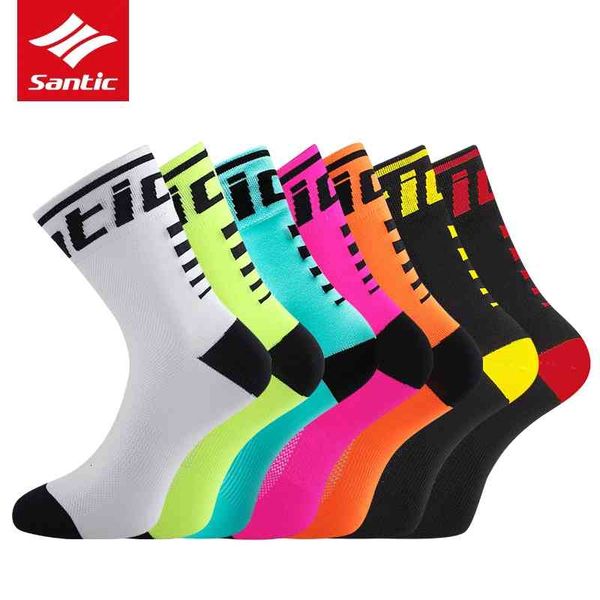 

santic 3pairs cycling men women socks comfortable breathable anti-sweat outdoor sport running basketball equipment, Black