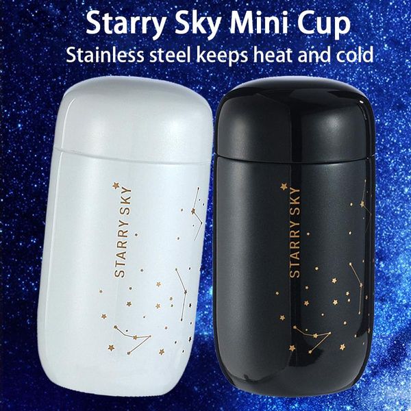 

water bottles 2021 oct bottle starry sky mini small capacity leak-proof coffee mug 304 stainless steel vacuum flask 200ml thermo