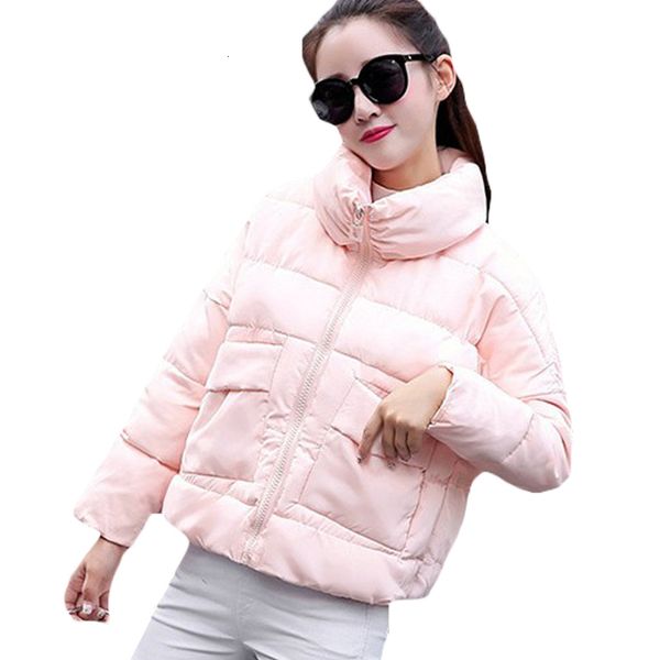 

leather of the black solid ladies pink project short track female gole winter jacket parka coat with zippers and bags xh581 4gwg