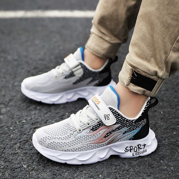 

boys' sneakers spring mesh breathable single shoes korean and summer children's shoes trend, Black