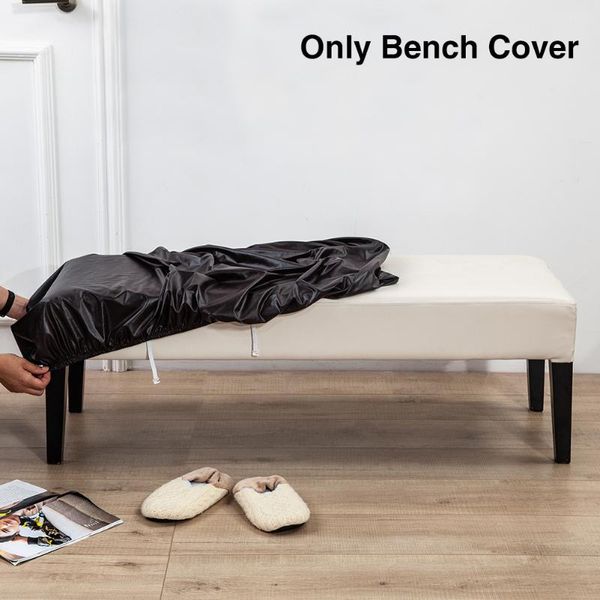 

chair covers bench cover bedroom dining room stylish home decor waterproof pu leather furniture protector washable slipcover soft stretch