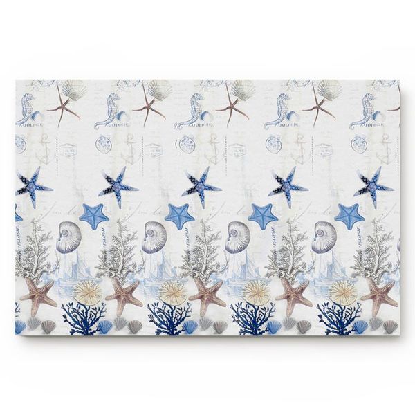 

cushion/decorative pillow summer ocean starfish shell living room doormat home environmental protection bathroom door non-slip floor mat