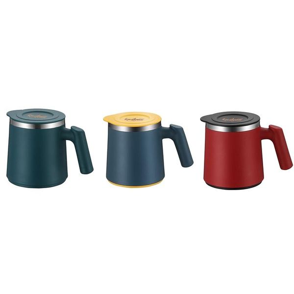 

water bottles 420ml stainless steel mug vacuum flask insulated coffee cup home office bottle large capacity with lid