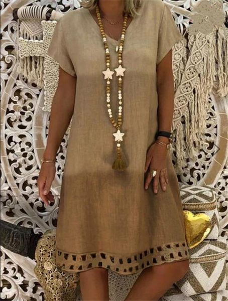 

large size women's dresses print short sleeve v-neck boho clothes sundress women summer casual loose dress plus, Black;gray
