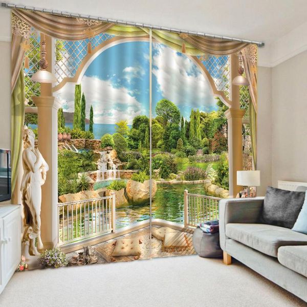 

landscape windows curtains for living room bedroom blackout thin/ thicken kitchen drapes window treatments curtain