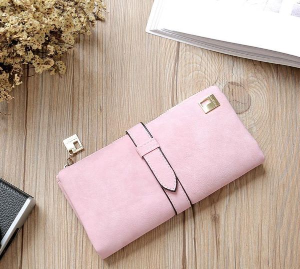

wallets ladies frosted wallet long female pumping card holder phone bag large capacity student ticket clip coin purse, Red;black