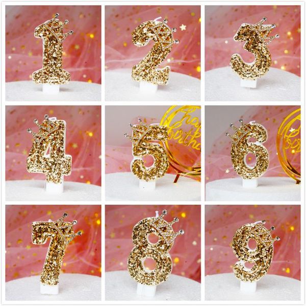 

other event & party supplies 1pc glitter number cake ers baby shower birthday decoration wedding gold silver digital cakes dessert decor