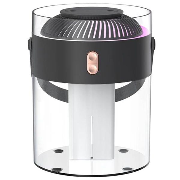 

humidifiers 2.6l air humidifier aroma diffuser double nozzle with rgb light replaceable home aromatherapy black
