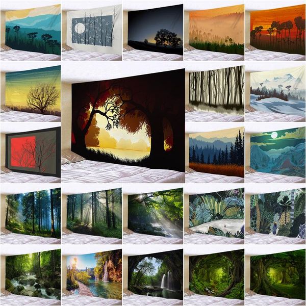 

tapestries nature landscape bedside hanging picture nordic wall tapestry living room bedroom decoration background clothes at home