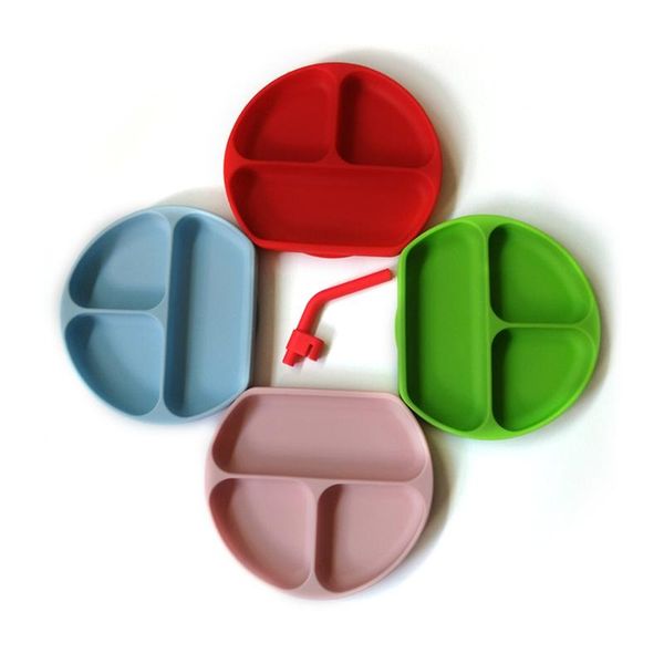 

bowls large tray silicone children's three grid integrated supplement box microwaveable can be beated tableware