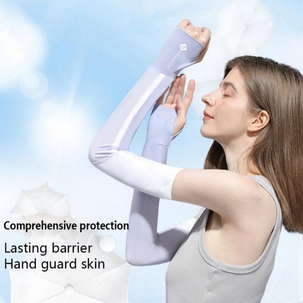 

elbow & knee pads ice silk sun protection sleeve summer uv arm riding, Black;gray