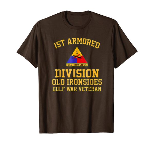 

1st armored division gulf war veteran shirt, White;black