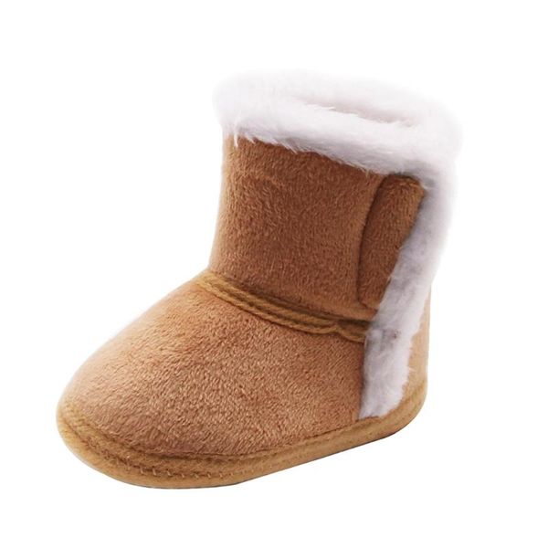 

first walkers casual born infant baby girls boys ankle snow boots non-slip winter half soft bottom keep warm fur plush insole shoes
