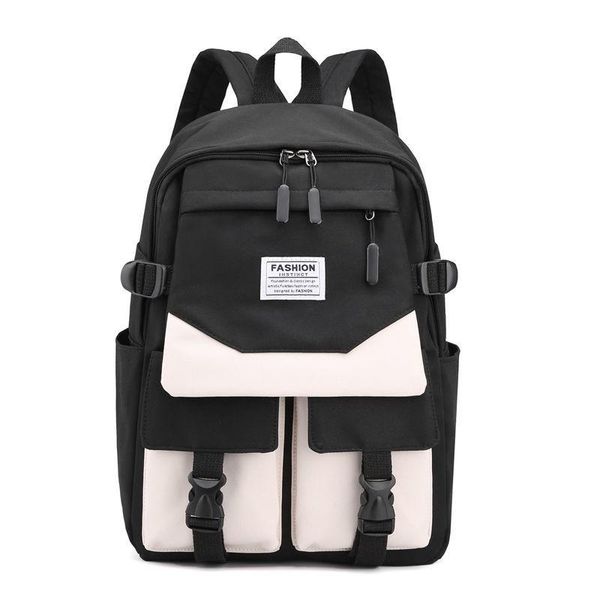 

school bags nylon for teenage girls backpack women student bookbags high schoolbag panelled 2021