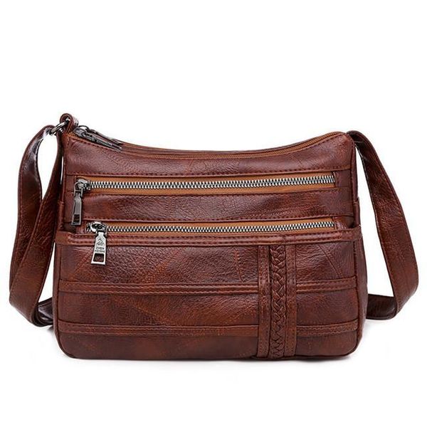 

evening bags vintage women shoulder bag pu leather crossbody fashion ladies handbag purse messenger washed small