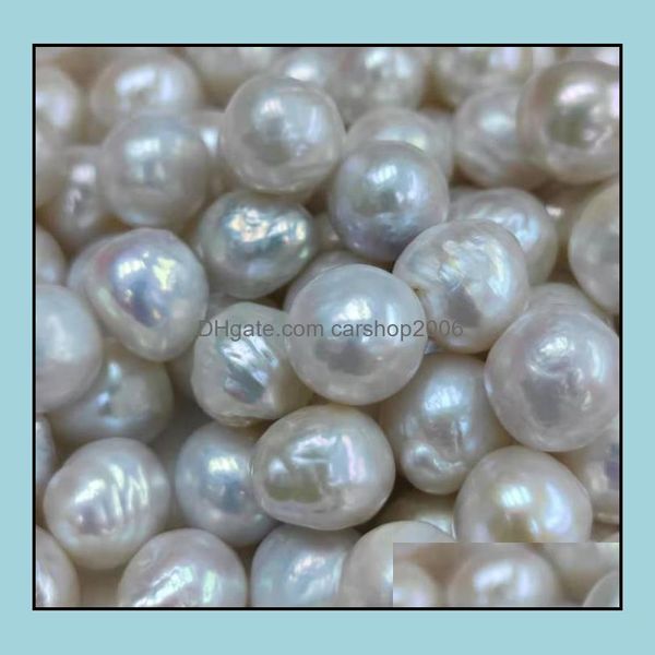 Perle Perline Sfuse Gioielli 10-11Mm Barocco Naturale Nudo Bianco D'acqua Dolce Donna Regalo Goccia Consegna 2021 Aktai